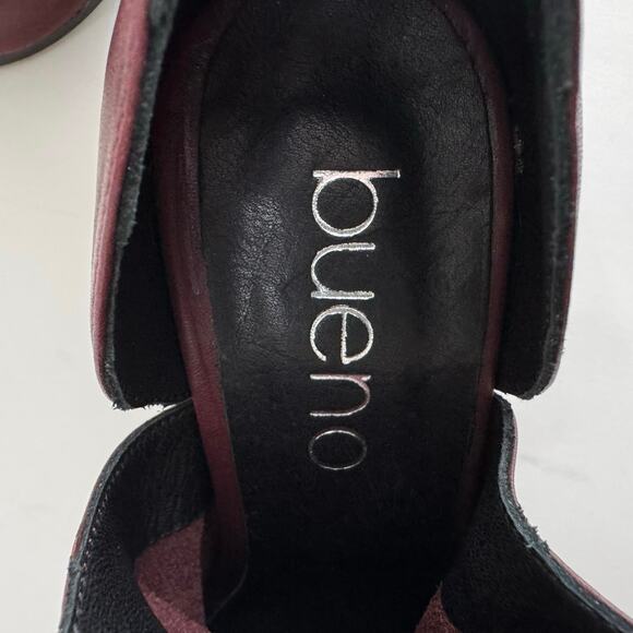 Bueno Jessie Ankle Boots Deep V 3” Block Heel Women’s 38 US 8 Burgundy Brown - Picture 6 of 7